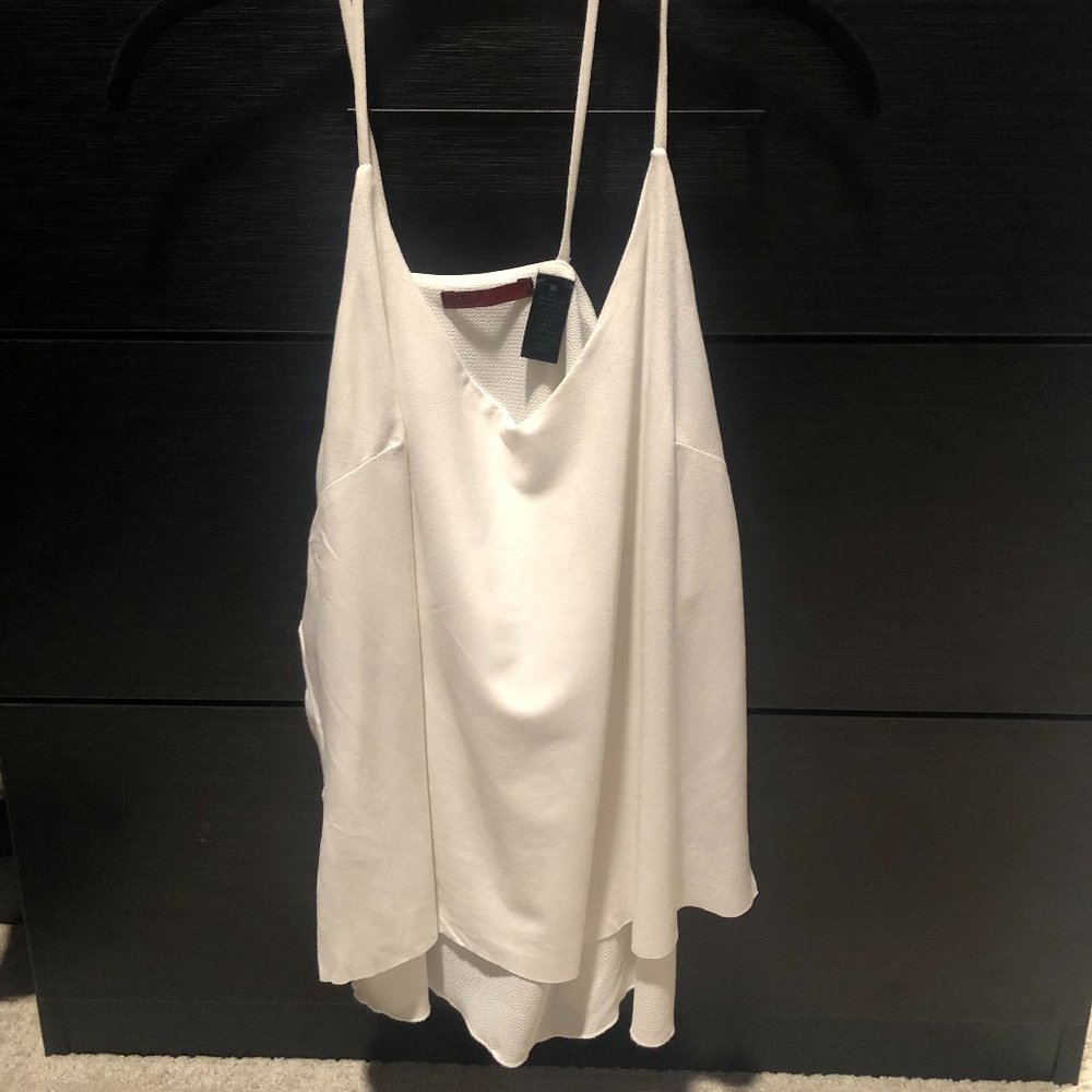 BKE layered white top Size M